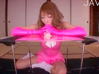 Japanese schoolgirl gets facialized by a gang of naughty Nippon guys