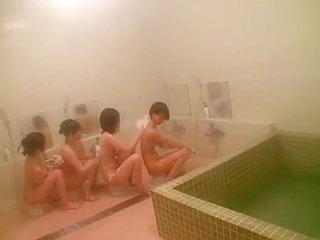 Hot and Heavy: Young, Nude Japanese Schoolgirls in Public Shower XXX Scene